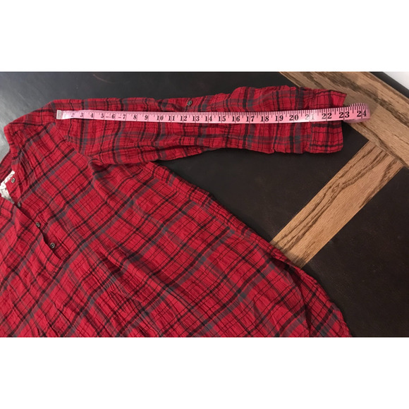 Anthropologie Holding Horses Women's Half Penny Red Plaid Tunic - Size Medium - Picture 6 of 10